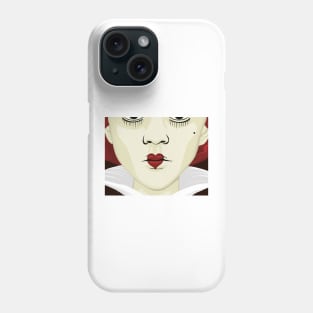 Queen of hearts face Phone Case