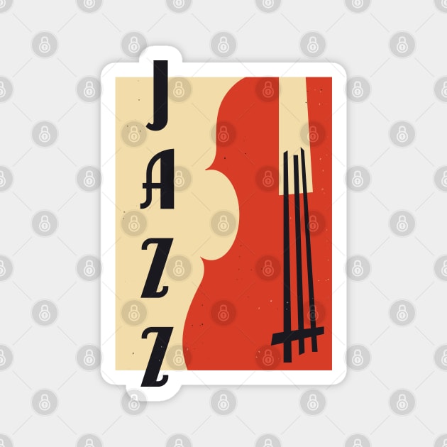 Jazz, Retro 20s, Music, Jazz fest Magnet by KristinityArt
