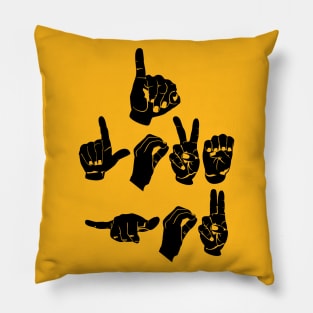 I love you. Sign language. Love has no boundaries Pillow