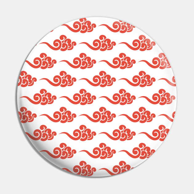 Red Chinese Clouds Pattern Pin by Ayoub14