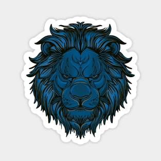 Dark blue lion head Magnet