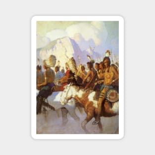 Indian War Party (1925) by NC Wyeth Magnet