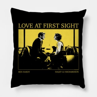 love at first sight retro Pillow