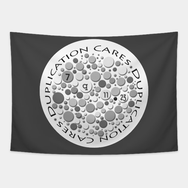 Duplication Cares Grayscale Tapestry by Duplication Cares 
