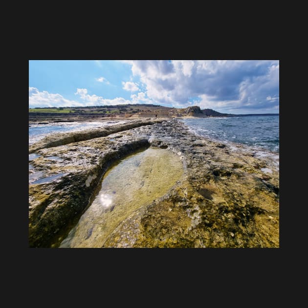 Waves Washing Up On Rocky Beach by Kate-P-