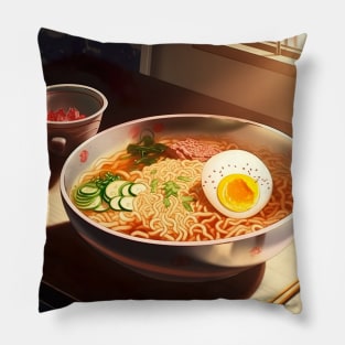 Delicous Japanese Food Ramen Noodles - Anime Wallpaper Pillow