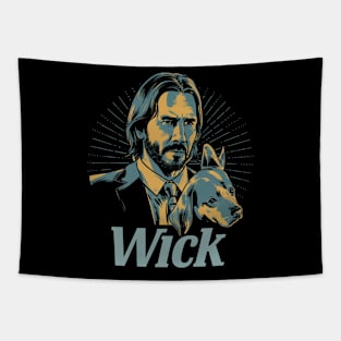 John Wick and dog Tapestry