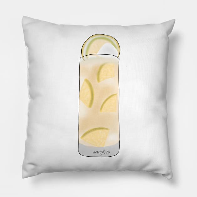 Arnold Palmer Cocktail Summer Drink Pillow by ArtRaft Pro