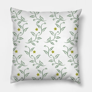 vines and stars (batik) Pillow