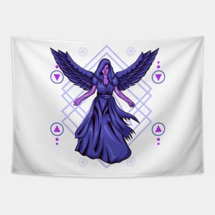 Dark Angel Sacred Geometry Tapestry