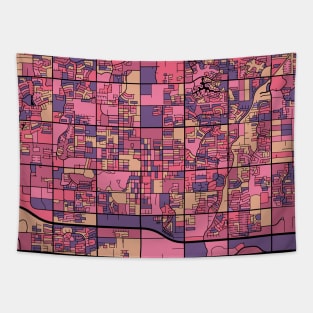 Chandler Map Pattern in Purple & Pink Tapestry