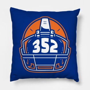 Retro Football Helmet 352 Area Code Gainesville Florida Football Pillow