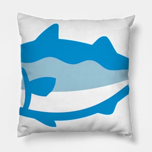 Blue Tuna Fish Emoticon Pillow