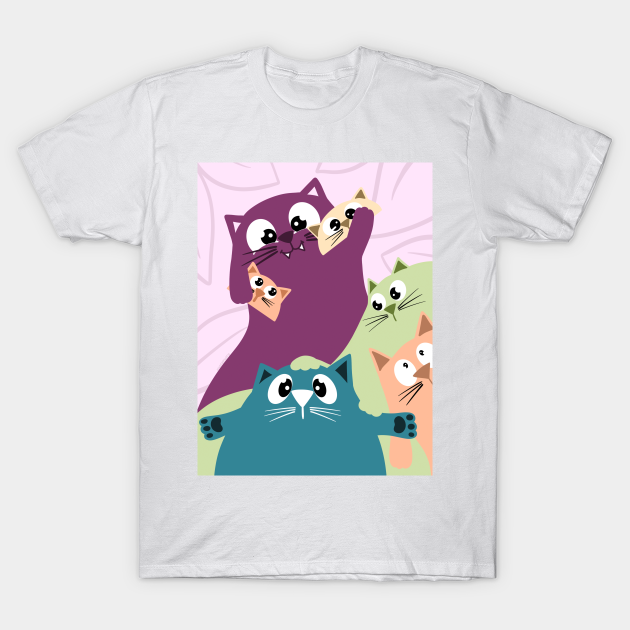 Abstract Cats - Cats - T-Shirt