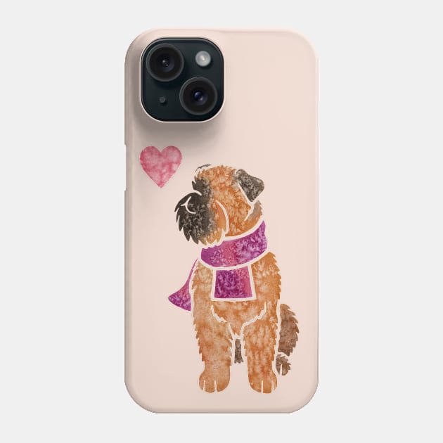 Watercolour Griffon Bruxellois Phone Case by animalartbyjess