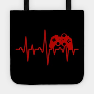 Gamer Heartbeat Video Game Players Tote