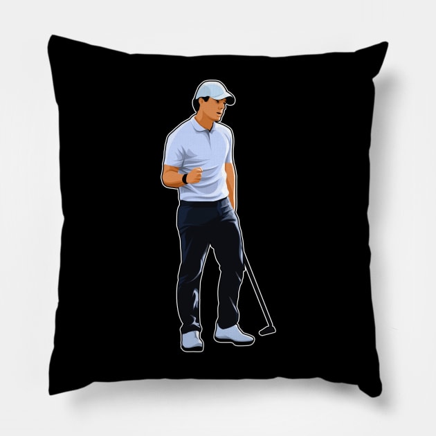 Rory McIlroy Victory Pillow by RunAndGow