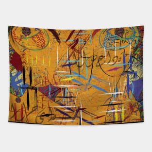 abstract canvas print wall art Tapestry