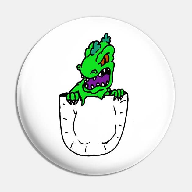 Reptar in my pocket Pin by Undeadredneck