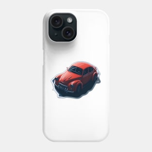 sticker style old red car Phone Case