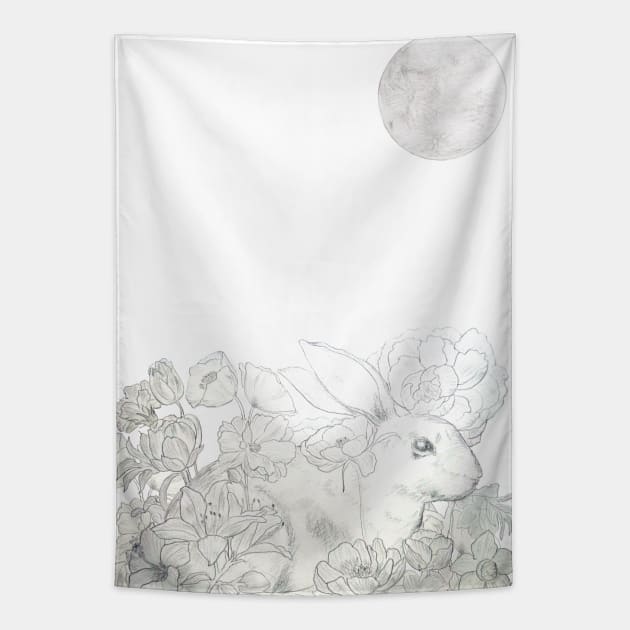 rabbit Tapestry by colorandcolor