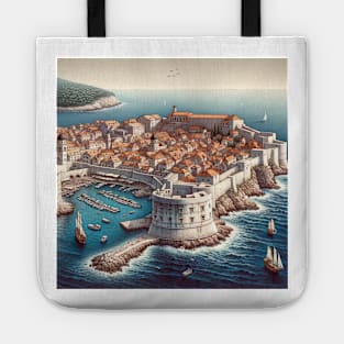 Dubrovnik Illustration Croatia Tote