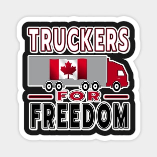 TRUCKERS FOR FREEDOM CONVOY TO OTTAWA CANADA JANUARY 29 2022 WHITE, RED, BLACK Magnet