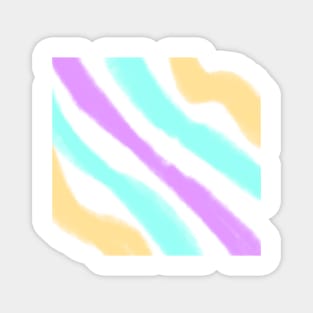 Colorful watercolor stripes art design Magnet