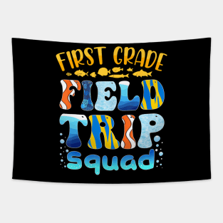 Aquarium Field Trip Squad First Grade Teacher Kids Tapestry