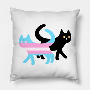 BLM + Transgender Cat Pillow