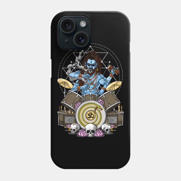 Shiva Hindu Drummer Phone Case by underheaven