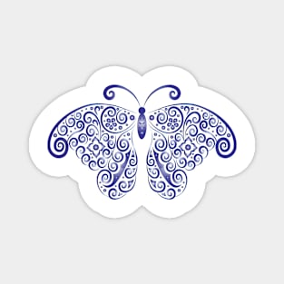 Blue butterfly Magnet