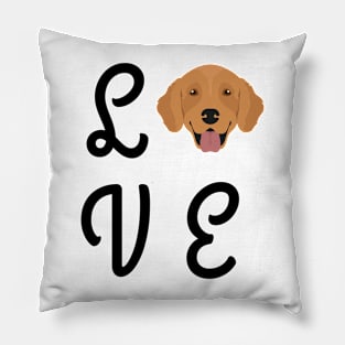 Golden Retriever Love Pillow