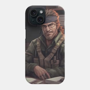 Solid Snake At A Desk Phone Case