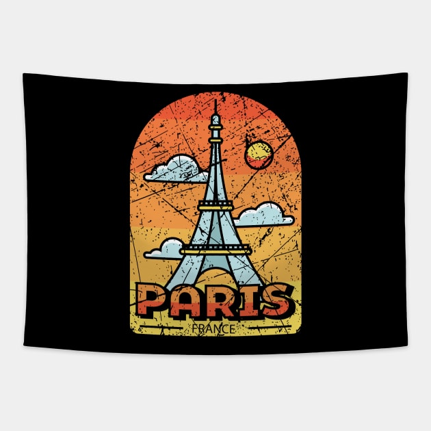 Paris France Tapestry by Mandra