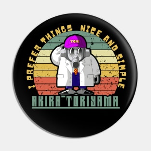 Akira Toriyama-Quote Retro Sunset Pin