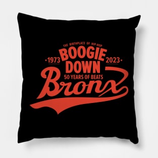 Boogie Down Bronx lettering - 50 years of Hip Hop Pillow