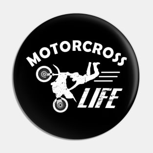 Motorcross Life Pin