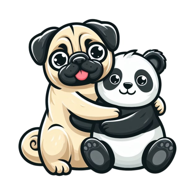 Pug and Panda are Animal Pals by Shawn's Domain