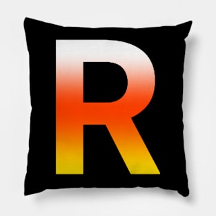 Fire Letter R Pillow