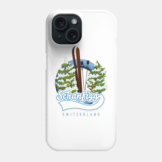 Schanfigg Switzerland ski logo Phone Case by nickemporium1