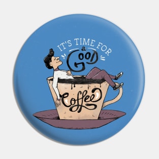 Time for Coffee - Caffeine Mug Gift Pin