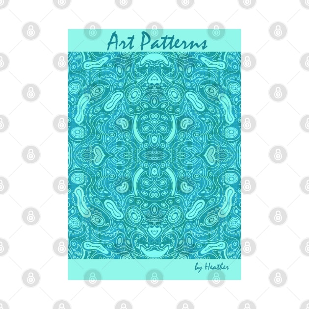 Tangled Pattern 25 in Turquoise Repeating Pattern by Heatherian