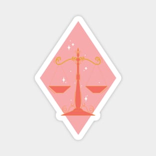 Libra Scales (Pink) Magnet