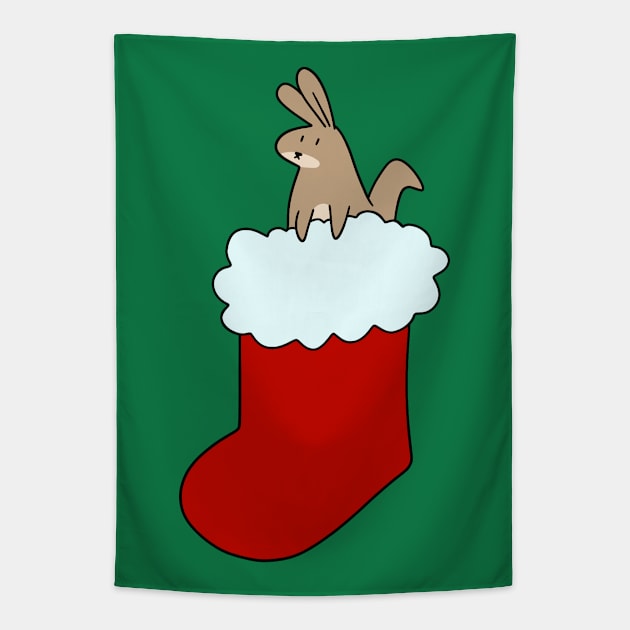 Red Stocking Kangaroo Tapestry by saradaboru