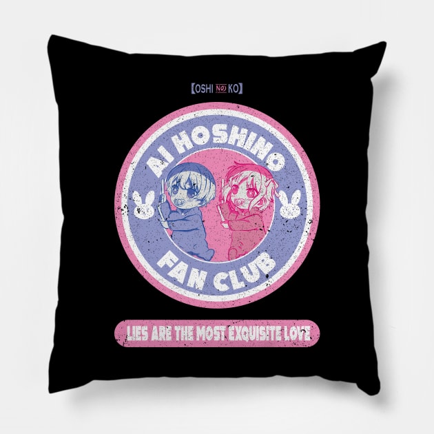 OSHI NO KO: AI HOSHINO FAN CLUB (GRUNGE STYLE) Pillow by FunGangStore