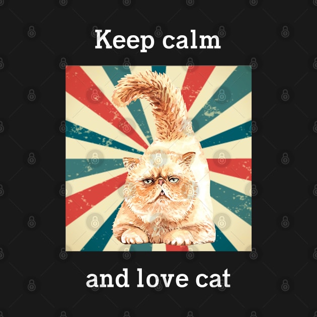 Cat t shirt - Keep calm and love cat by hobbystory