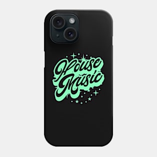 HOUSE MUSIC  - Signature And Stars (black/mint green) Phone Case