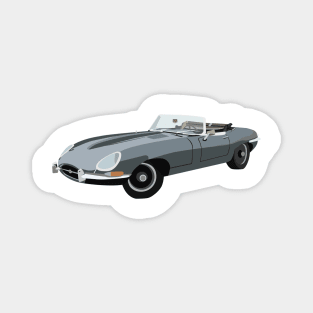 Grey Vintage Sport Car Magnet