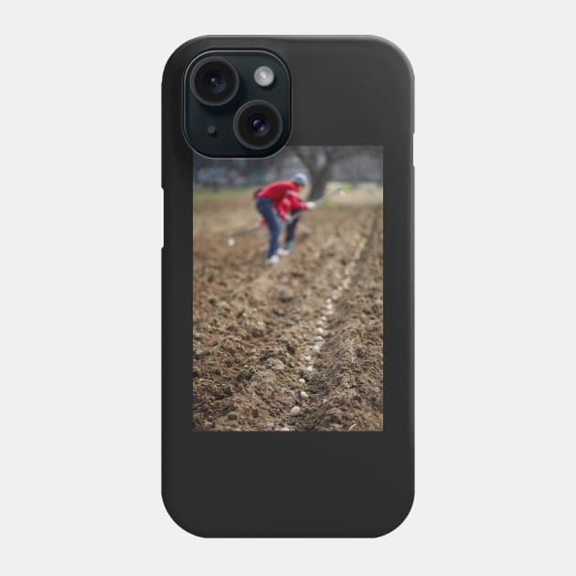 Sowing potatoes Phone Case by naturalis